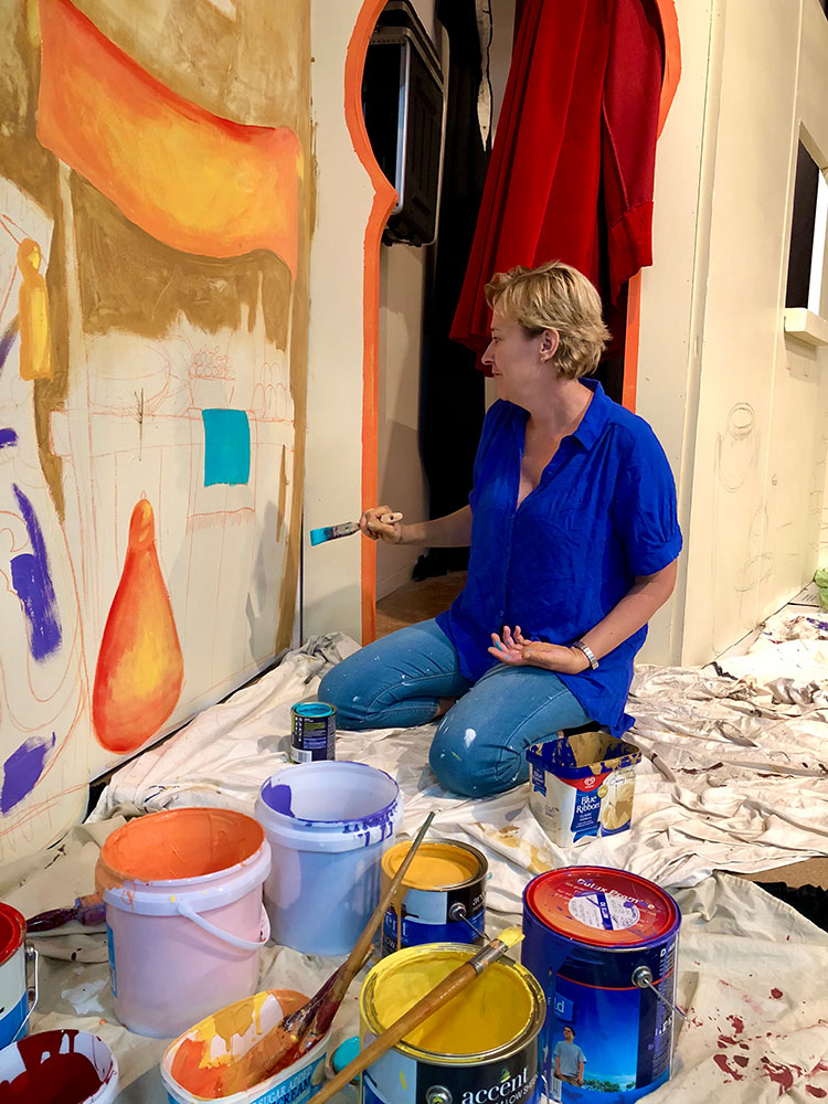 Terri Tuckwell at work painting